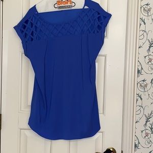 EXPRESS cutout blue blouse